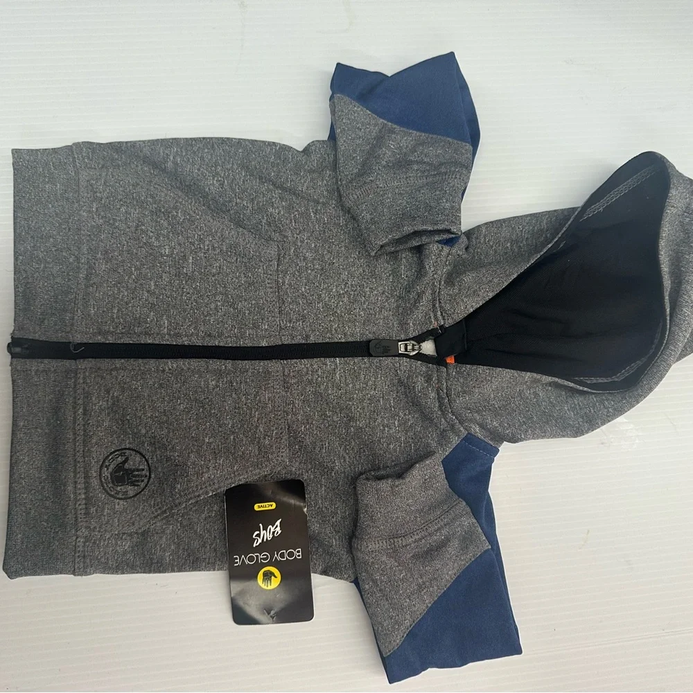 Body Glove Gray and Blue Zip-Up‎ Sweatshirt